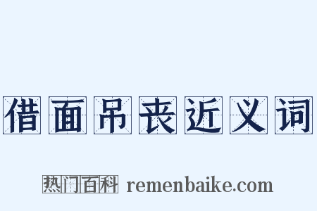 借面吊丧近义词是什么意思的图片